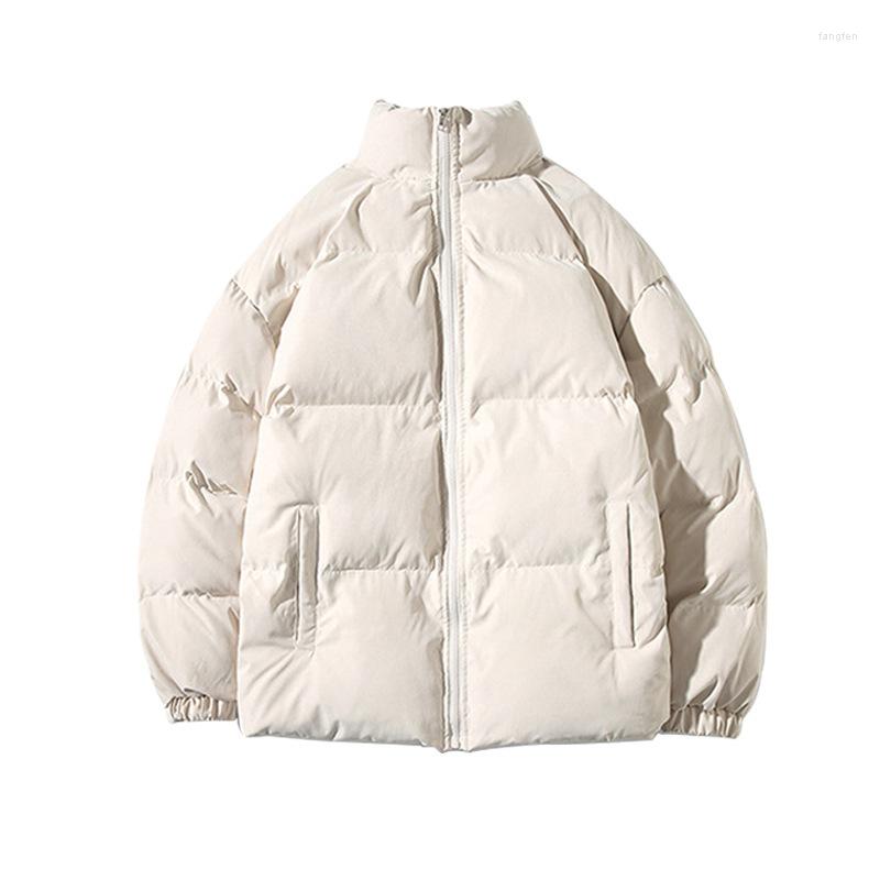 

Men's Down Winter Jacket Men Women Parkas Thicken Warm Coat Mens Stand Collar Jackets Solid Color Parka Fashion Streetwear, Light gray
