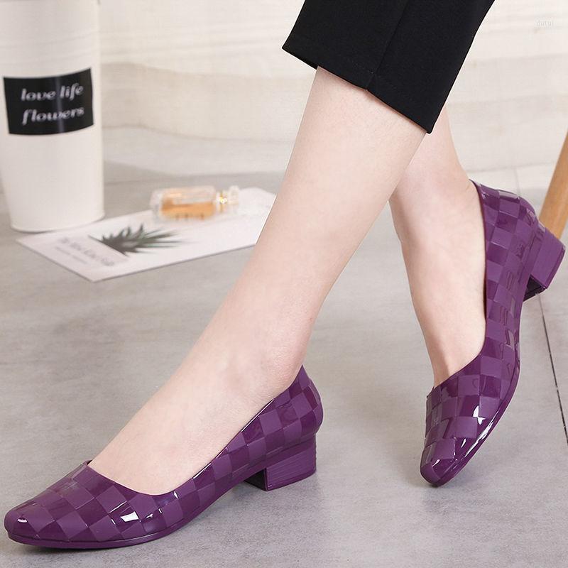 

Boots Fashion Water Shoes Women Rain Household Kitchen Wearing Jelly Galosh Antiskid Rubber Shoe Blue Purple Black Drop, Apricot line 1 small