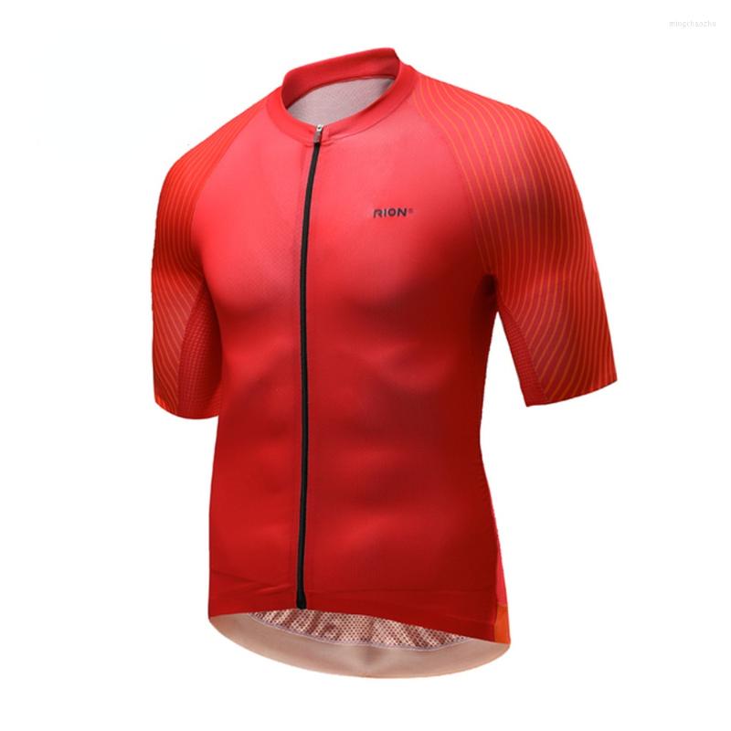 

Racing Jackets Men Cycling Jersey 2022 Short Sleeve MTB Road Bike Stripes Breathable Mountain Bicycle, C013002-red
