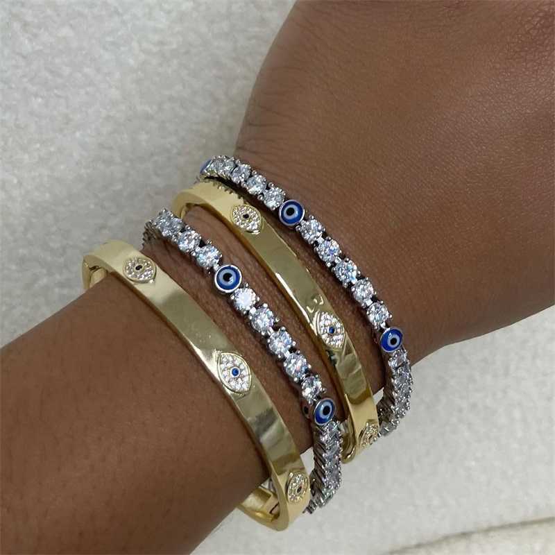 

5MM 5A Zirconia Blue Enamel Mahl Tennis Women's Bracelet