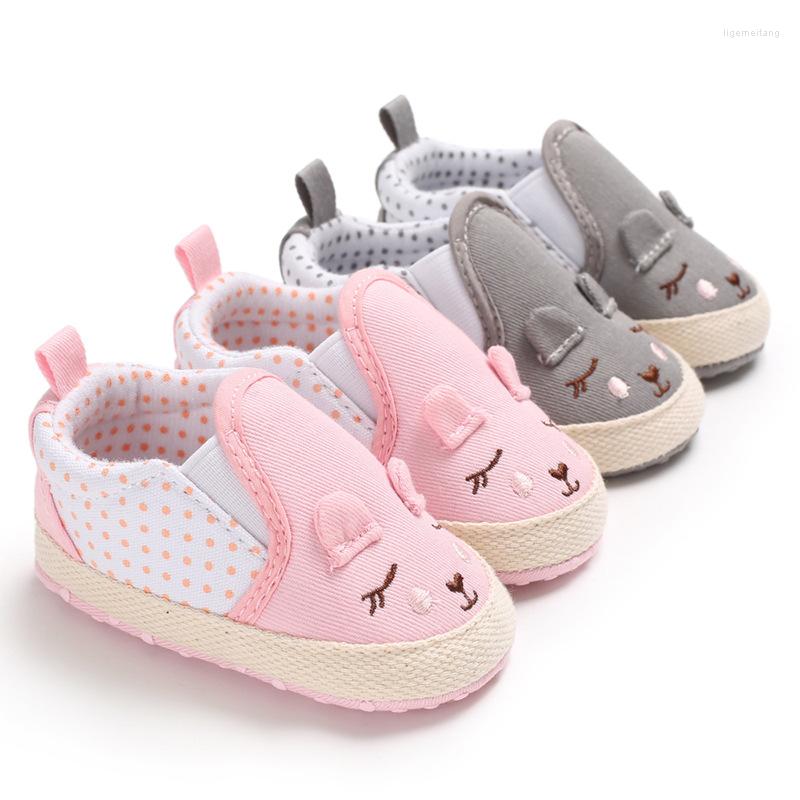 

First Walkers Cute Born Baby Boys Girls Soft Cotton Shoes Anti-Slip Moccasins Toddler Cartoon, Pink