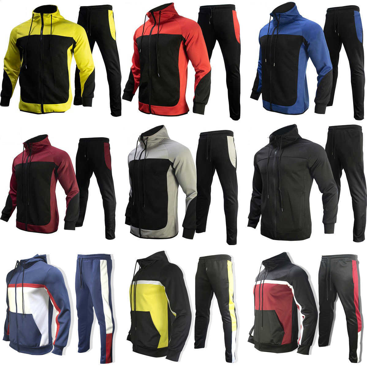 

Men's Tracksuits Mens Sportswear Tracksuits tech pants sportwear Pant Tracksuits Panelled cardigan coat Men mans Asian szie M/L/XL/2XL/3XL P80, Extra shipping postage/no ship