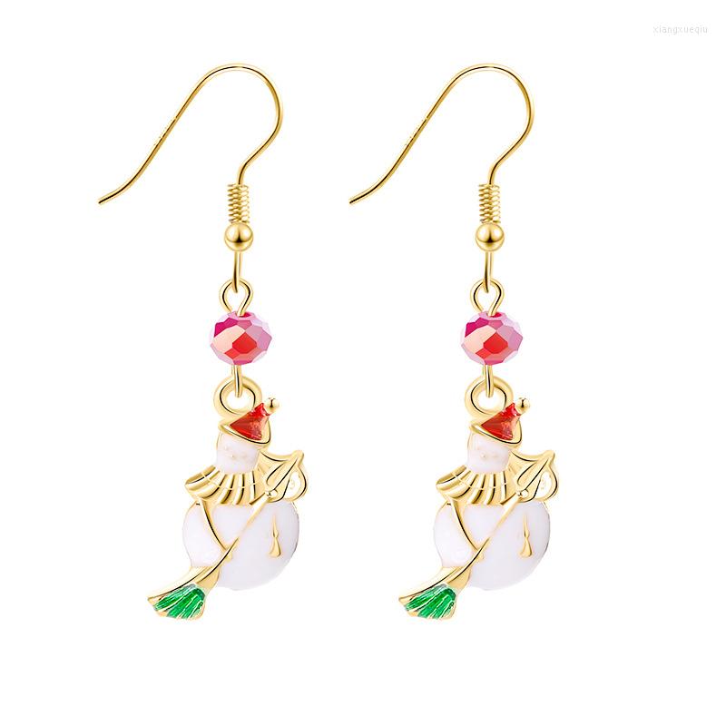 

Dangle Earrings 12pcs/lot Christmas Winter Snowman Lady For Gift Party