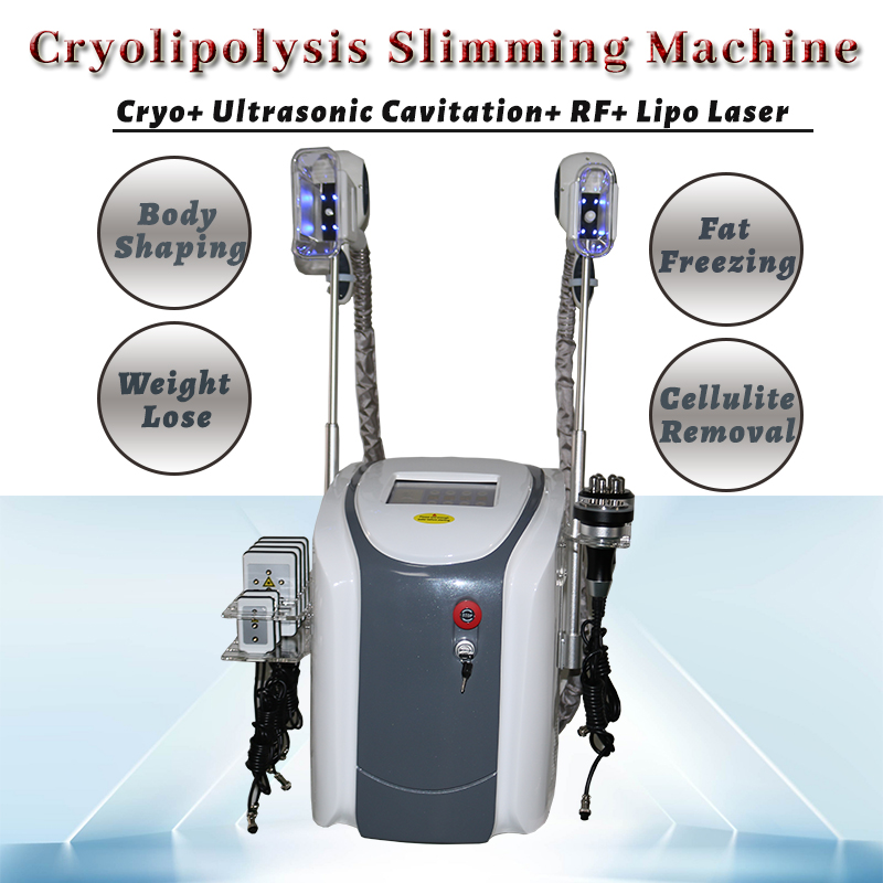 

Two Cryo Heads Cryolipolysis Slimming Machine Multi-Functional Fat Freezing Cellulite Removal 40k Cavitation Weight Loss Portable Design