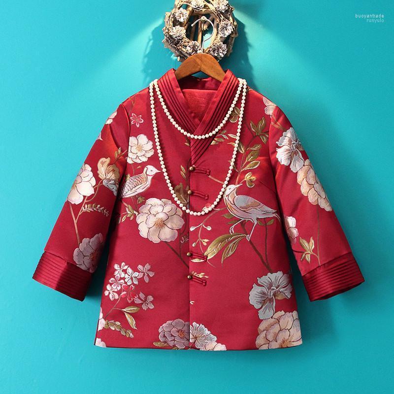 

Ethnic Clothing 2022 Chinese Tradition Clothes Mama Wrap Qipao Top Autumn Jacket