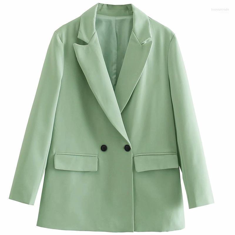 

Women's Suits Women's & Blazers Adherebling Office Casual Spring Summer Fashion Double Breasted Women Houndstooth Suit Jacket Loose