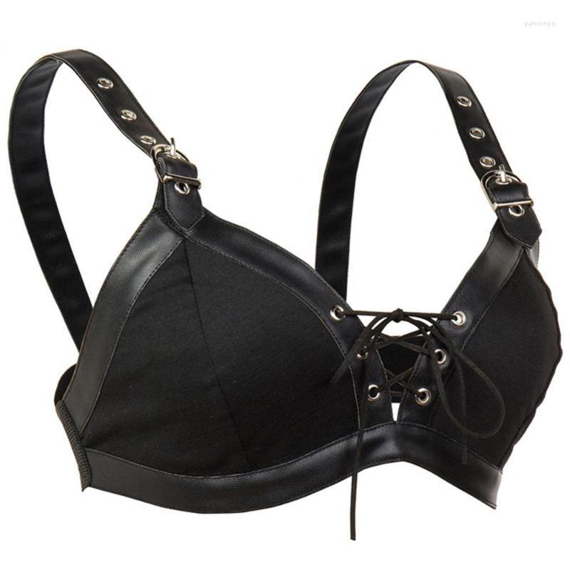 

Bustiers & Corsets Women Sexy Steampunk Gothic Style Cotton Corset Bra No-Rim Bustier Top Underwear Party Bar Club Show BrasBustiers, Brown