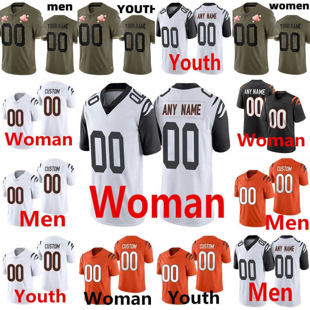 

Football Jerseys Cincinnati''Bengals''custom 9 Joe Burrow 1 Ja'Marr Chase 94 Sam Hubbard 28 Joe Mixon 2 Evan McPherson 83 Tyler Boyd 34 Samaje Perine, Colour
