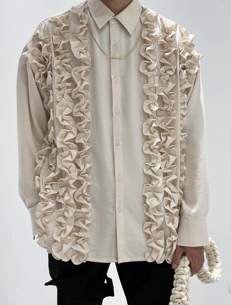 

Men's Casual Shirts Bn1553 Fashion Men's 2022 Runway Luxury European Design Party Style Clothing, Beige