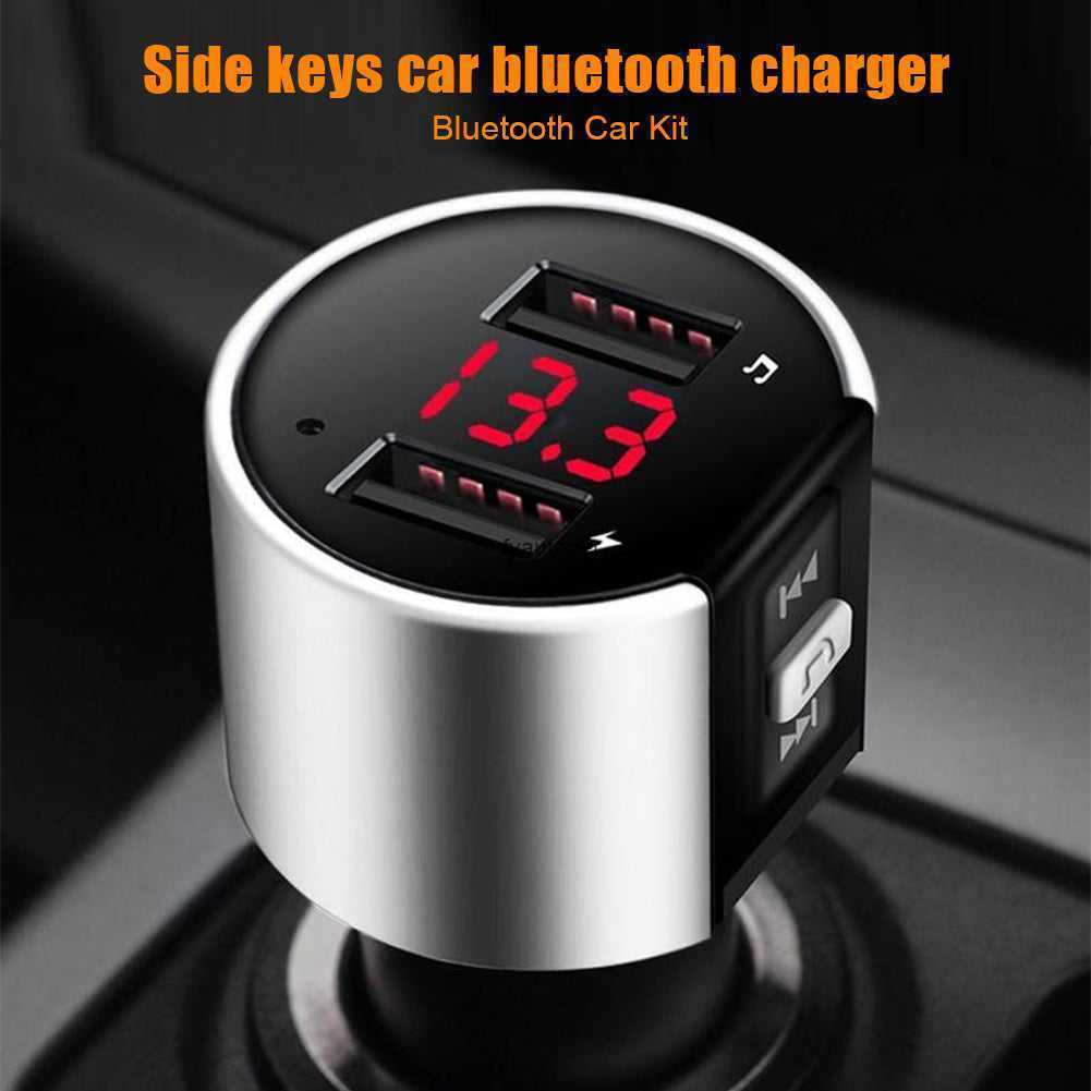 

USB Charger Compatible Bluetooth FM Transfer Audio Modulator to Dual USB Car Charger Handsfree Call Kit Car Automatic Radio