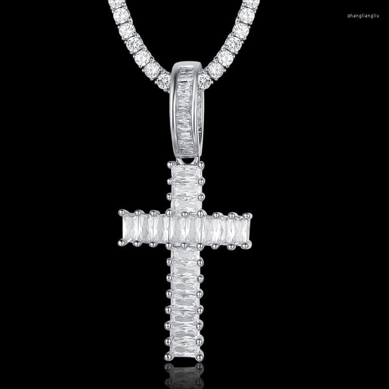 

Pendant Necklaces Micro Zircon Hip Hop Shining Cross Necklace For Men Jewelry Factory Prices Iced Out Party Bling