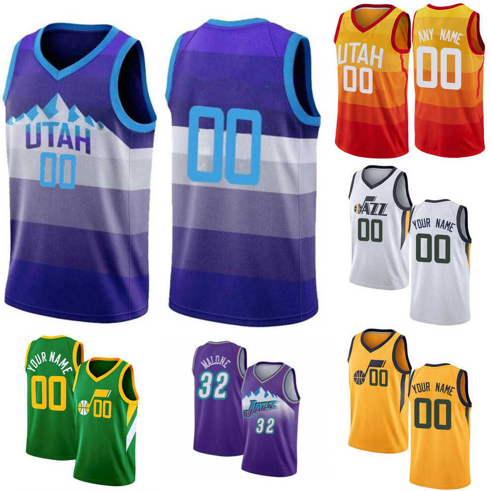 

75th Custom Mens Women youth Utah''Jazz''Jersey Bojan 44 Bogdanovic Joe 2 Ingles Udoka 20 Azubuike Basketball Jerseys, Color