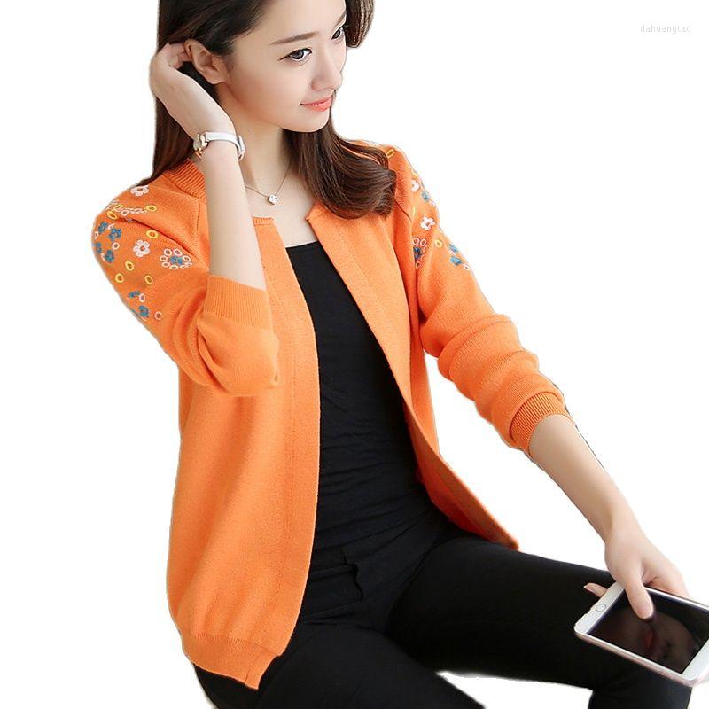 

Women' Knits Women Sweater Arrival Full Pull A Paragraph Dress Female 2022 Spring Coat Slim Blouse Solid Cardigan, White