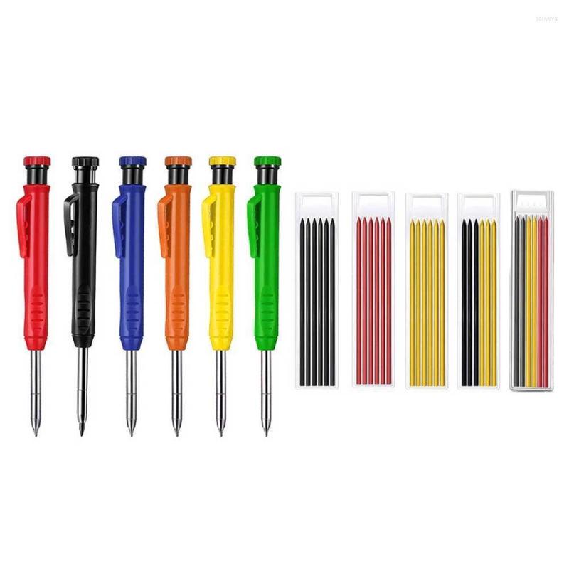 

Professional Hand Tool Sets Carpenter Pencil Construction Set Built-in Sharpener With 6 Refill Leads Mechanical Kit For Woodworking