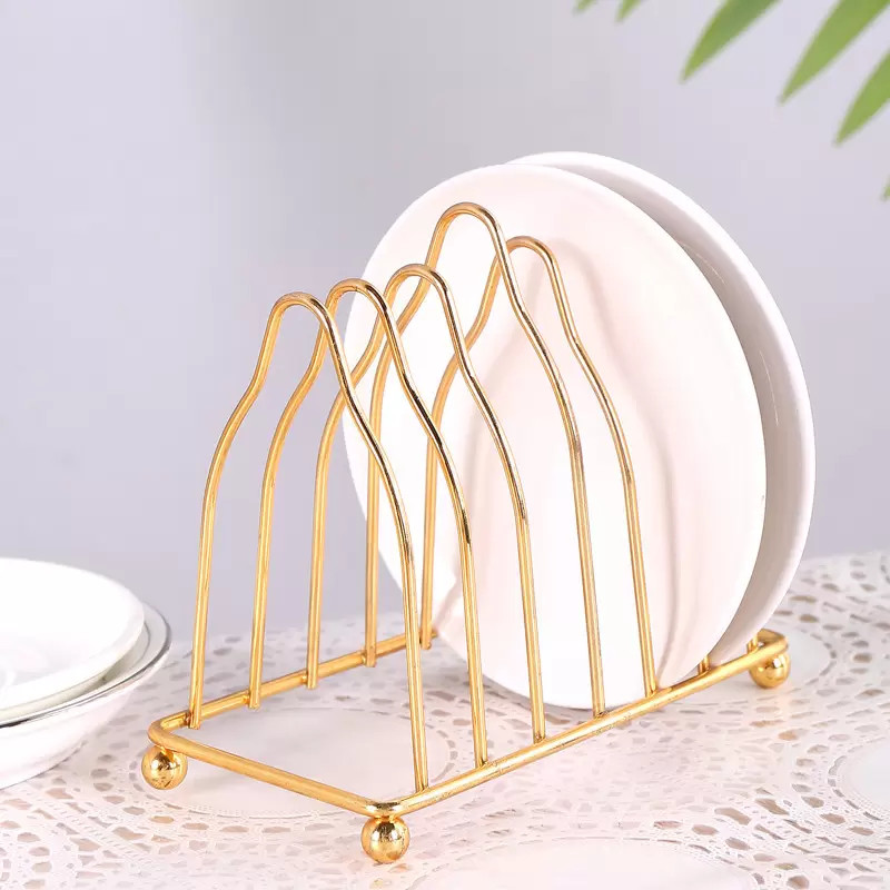 

Kitchen Metal Dish Racks Plate Pot Lid Rack Pan Cover Stand Storage Organizer