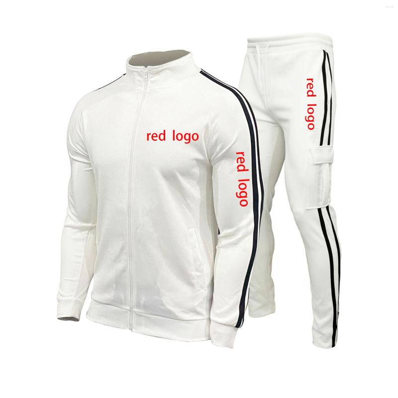 

Men' Tracksuits Men Cardigan Standing Collar Sports Suit Zipper Youth Sportswear Casual Slim Outdoor Running Two-piece Set Custom Logo