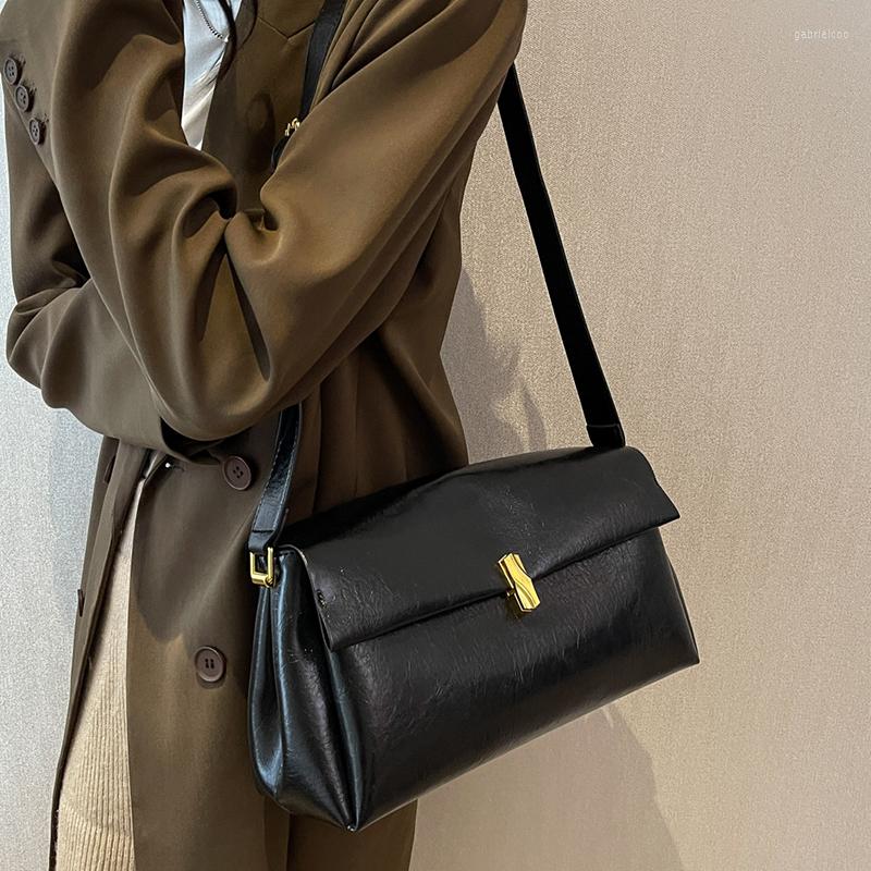 

Evening Bags Large Capacity Women Pu Leather Handbags Tote High Quality Ladies Shoulder Messenger Casual Female Travel Bag, Black