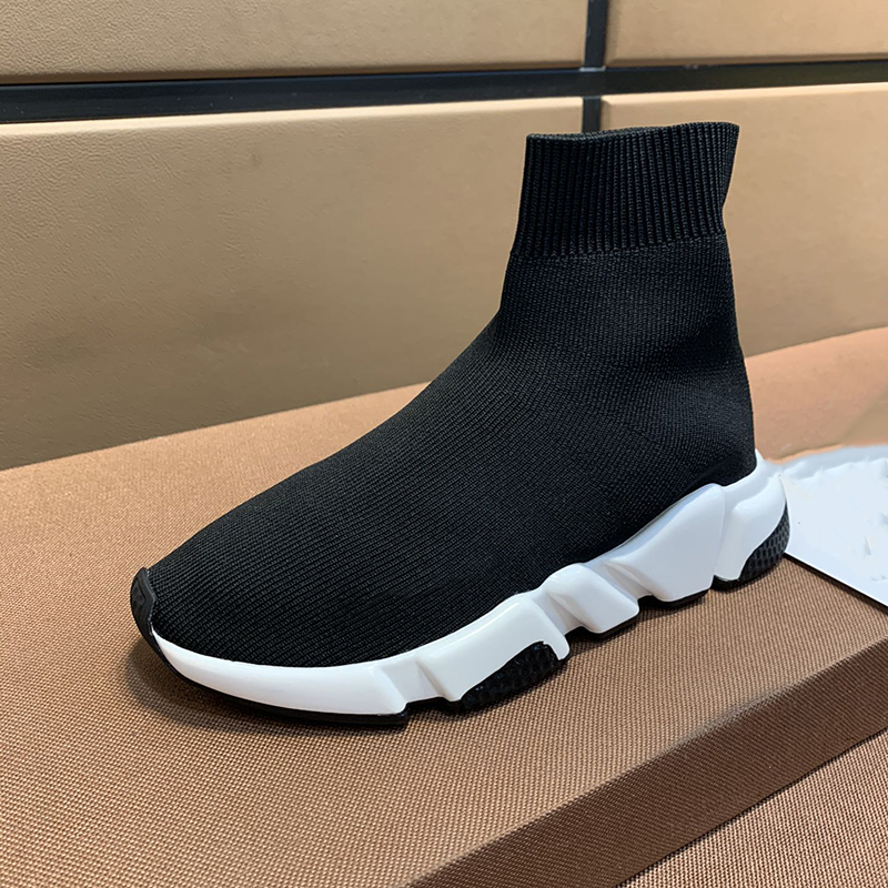 8A qualité Chaussures de marque Chaussettes Bottes vitesse Casual Runner Baskets Chaussures Coureurs Baskets Plate-forme de sport Stretch Knit Sl