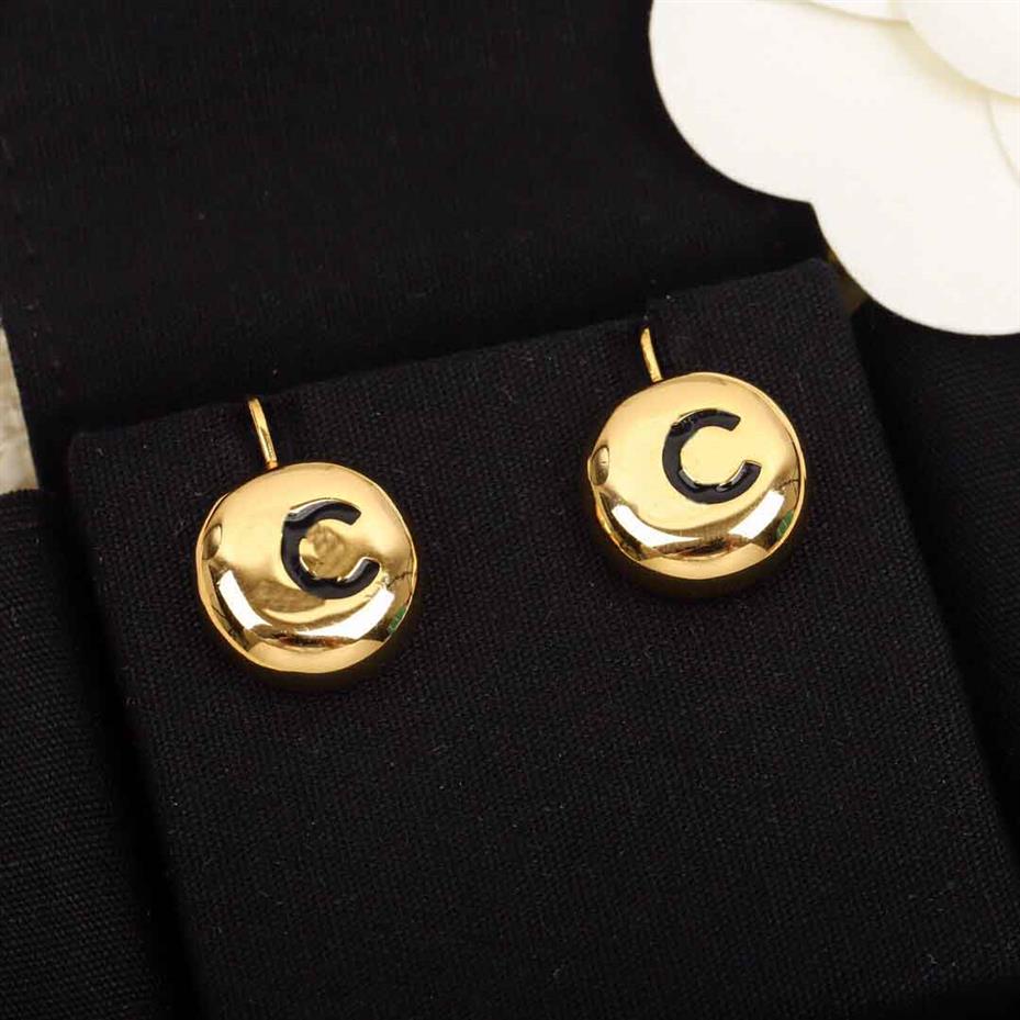 

2022 Top quality Charm small round shape stud earring in 18k gold plated drop earrings for women wedding jewelry gift have stamp P290q