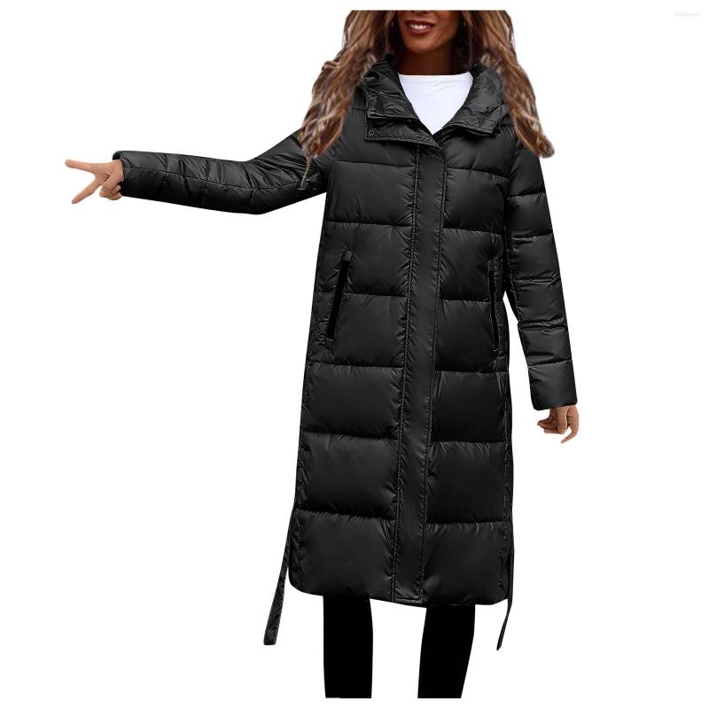

Women's Down Lightweight Coats Soft Long-Sleeve Full-Zip Water-Resistant Hooded Packable Jackets Coat With Fur-Collar, Bu