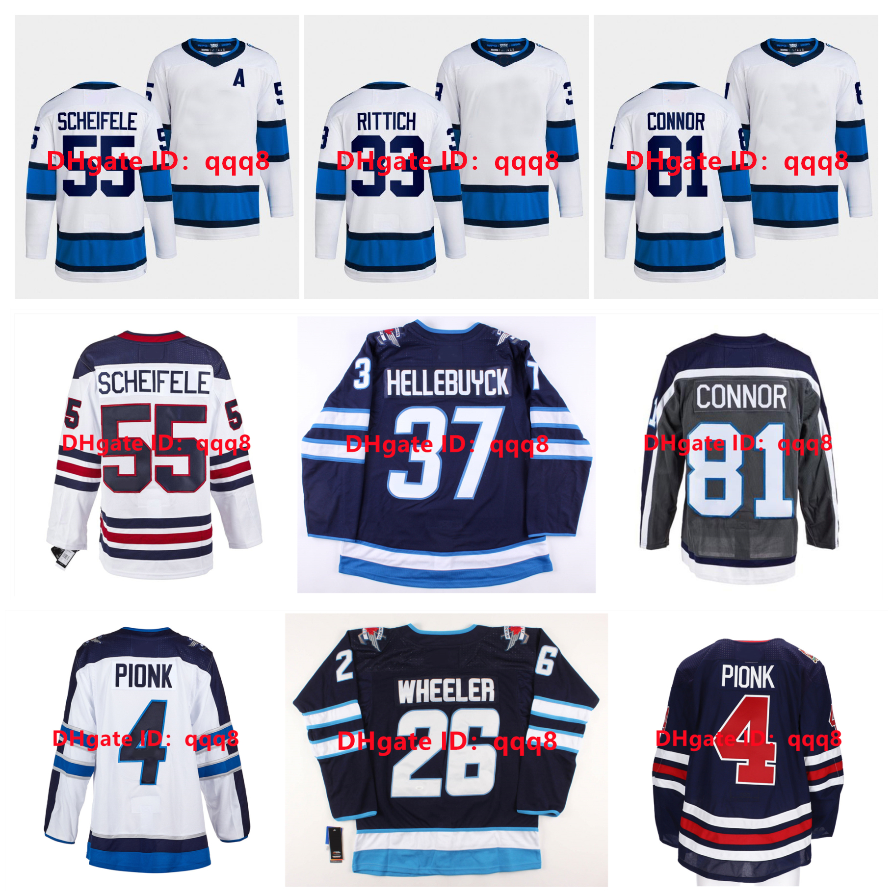 

2022 Reverse Retro Winnipeg Blake Wheeler Hockey Jersey Jets Neal Pionk Kyle Connor Mark Scheifele Nate Schmidt Josh Morrissey Nikolai Ehlers Adam Lowry Dubois, Men
