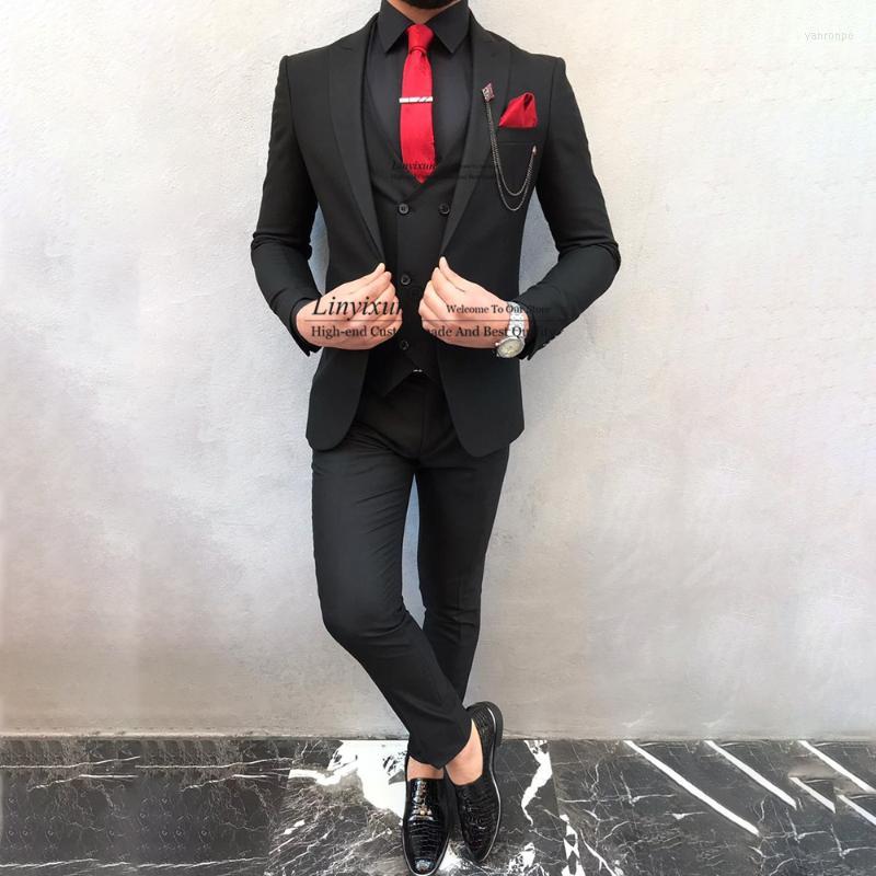 

Men's Suits Men's & Blazers Handsome Black Daily For Men Formal Business Blazer 3 Piece Set Wedding Groom Tuxedo Terno Masculino Jacket, Royal blue