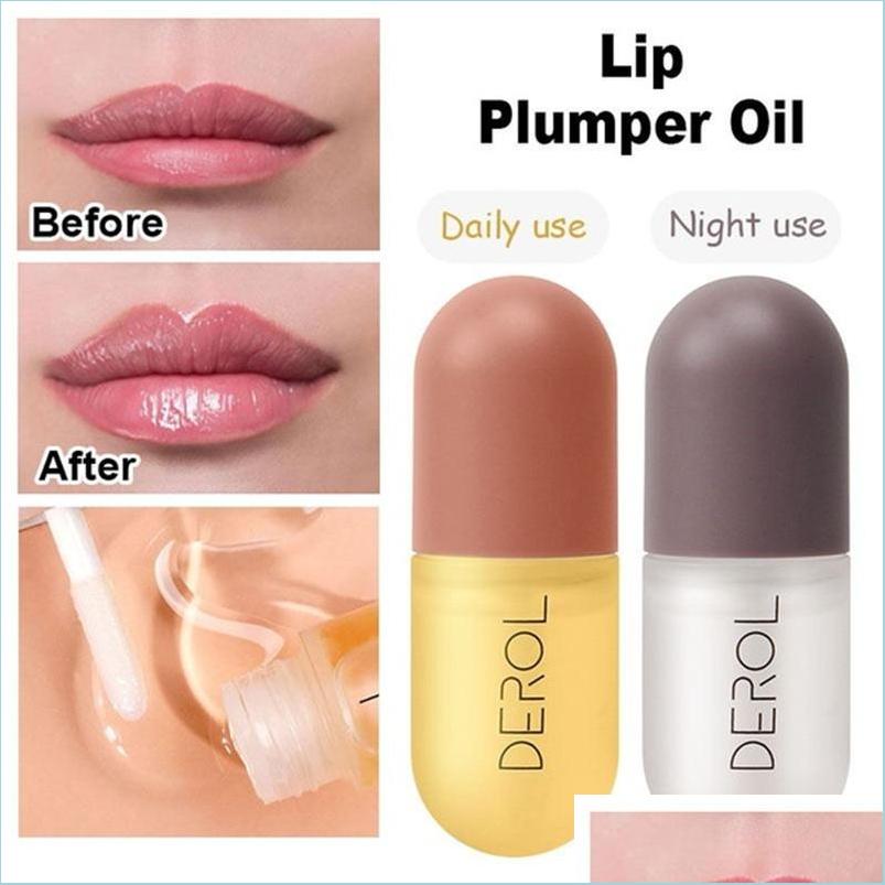 

Lip Plumper Day Night Lip Plumper 2Pcs/Set Moisturizing Care Serum Nourishing Lips Antidrying Nutritious Oil Essence Drop Delivery 2 Dhqhz