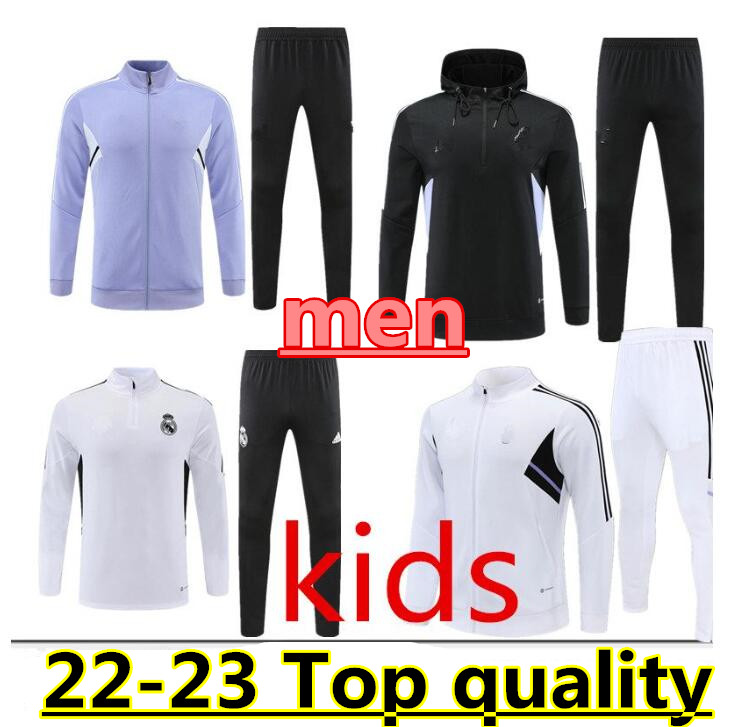 

22 23 kids tracksuit soccer Jerseys training suit survetement VINI JR CAMAVINGA HAZARD ALABA BENZEMA camiseta de futbol Chandal football Jogging Sportswear sets 66, Grey