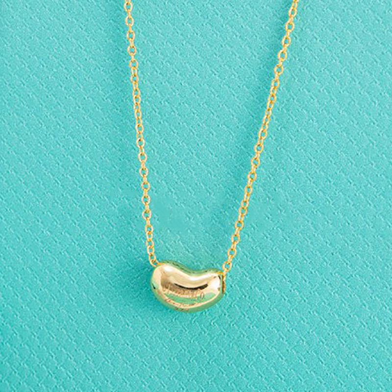 Designer Beans Pendentif Collier avec diamants Bijoux de luxe Femmes DOUDOU Colliers en cadeau avec boîte bleue