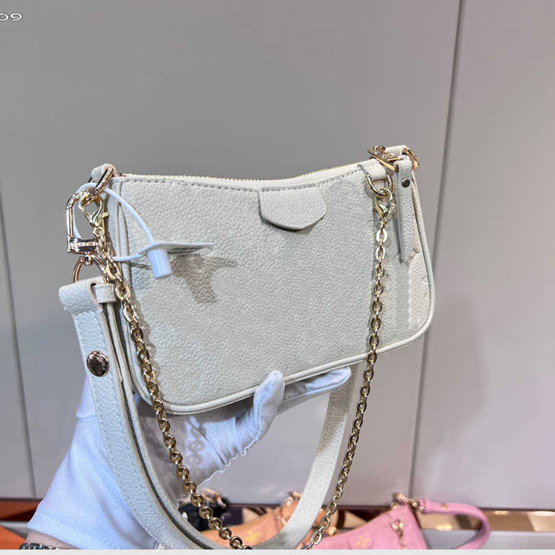 

Easy Pouch On Strap mini Bag for Women Leather hobo Cell Phone Pocket wallets Cross Body wallet Designer handbags lady purse luxury bags, Black silver chain