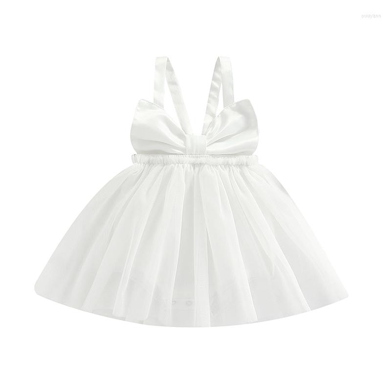 

Girl Dresses Born Tutu Romper Baby Girls Summer Sleeveless Backless Solid Color Bow, Black