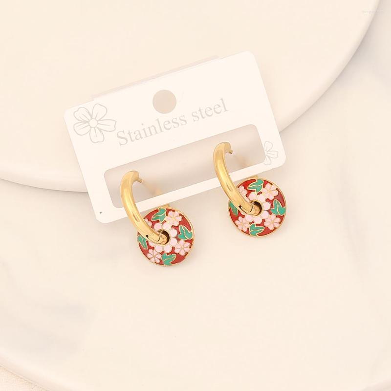 

Dangle Earrings Round Drop In Multicolor Vintage Boho Mystic Colors Women Earing High Quality Gift For Christmas Party Jewelry