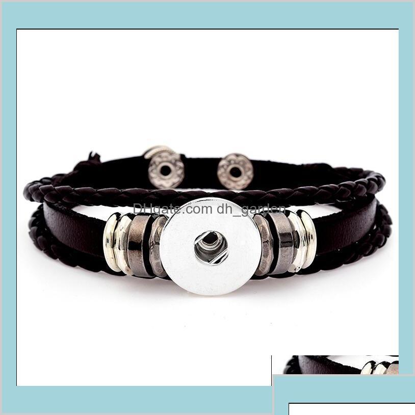 

Charm Bracelets Chunk 18Mm Metal Bracelet Ginger Fashion 6 Styles Mtilayer Leather Noosa Snap Statement Jewelry Ps1349 Otf6Z