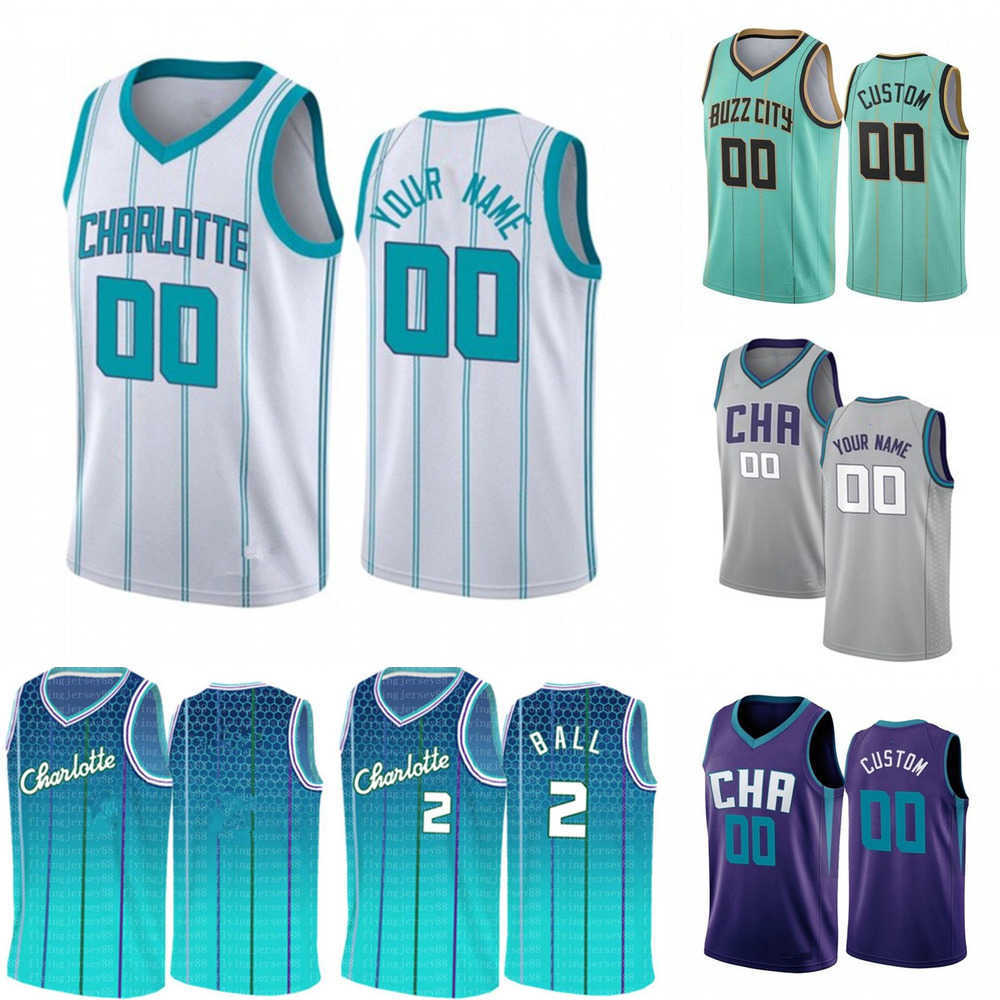 

75th Custom Mens Womens Charlotte''Hornets''11 Cody Martin 24 Mason Plumlee 14 Nick Richards 10 Ish Smith Basketball Jerseys, Color