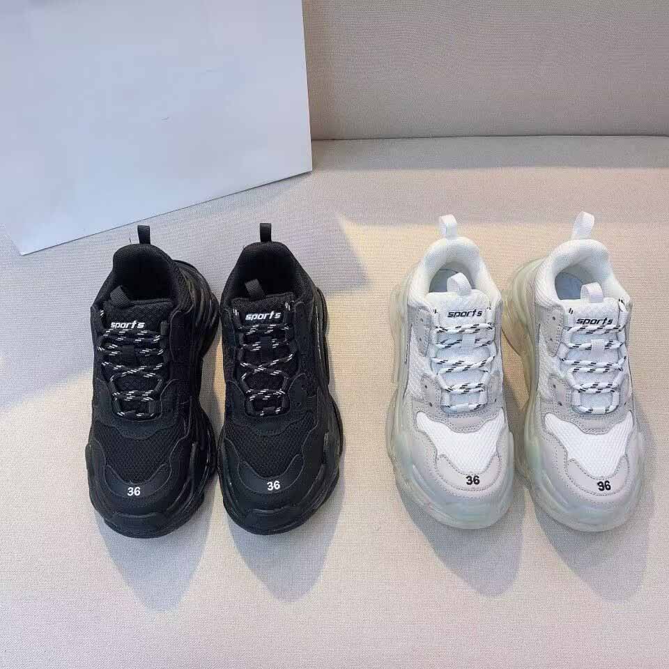 

Luxury brand Women casual shoes platform sneakers Triple S White sneaker Vintage Old Dad Grandpa Casual Shoe soft outdoor sports trainers 35-40, 105