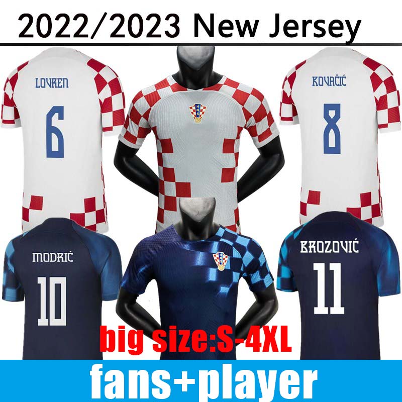 

2022 Croacia MODRIC World soccer jerseys player fans MANDZUKIC Cup PERISIC KALINIC 22/23 Croazia football shirt KOVACIC Rakitic Kramaric Men uniforms big size S