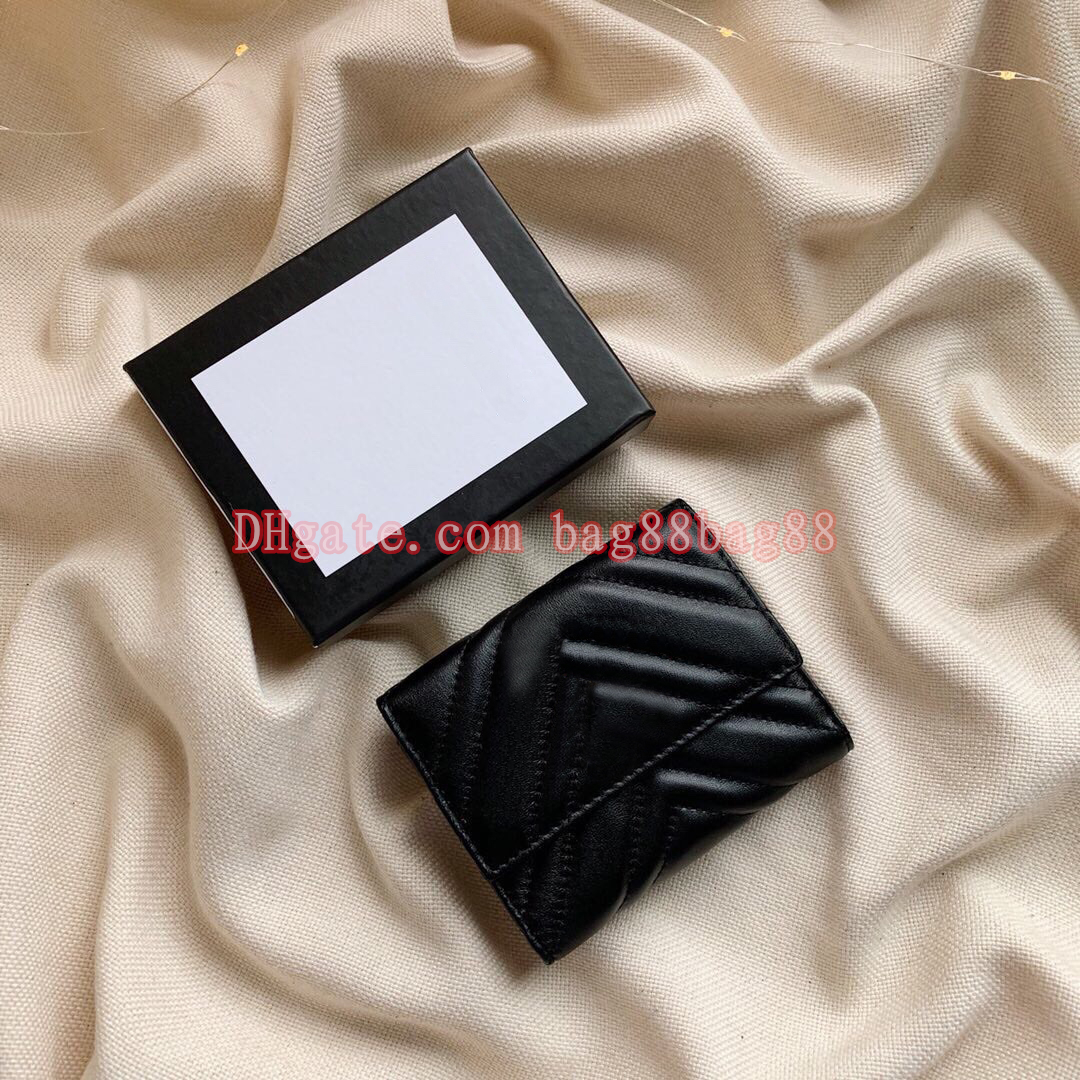 

Designer Wallet Marmont Series Short Wallets Imported Top Layer Sheepskin Human Pattern Design Classic Simple Fashion Men Women purses wallet G474802, Pink