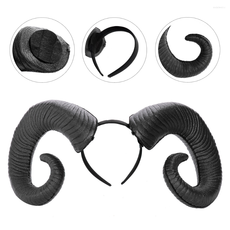 

Bandanas 1pc Fun Horn Headband Hair Ghost Festival Party Prop Black