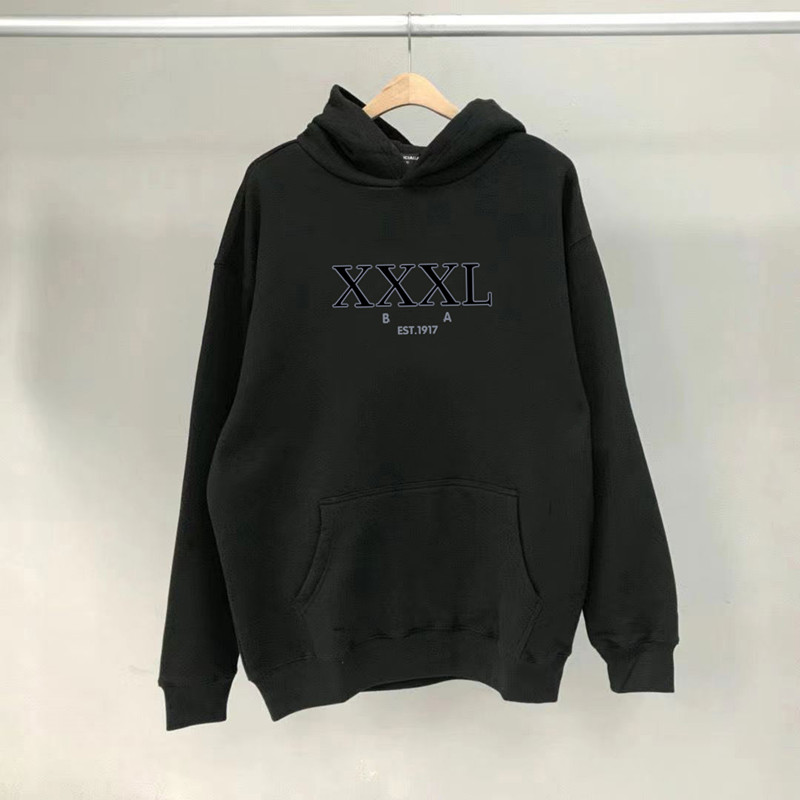 

French brand womans mens Hoodies letter Balen XXXL Graphic durable Cotton Coach Fashion couples Sweatshirts Hoodies Jersey Tops Clothing sportswear, Size do not sell