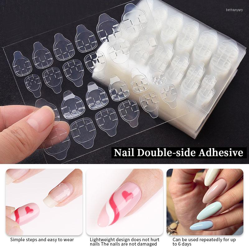 

Nail Gel 120Pcs Clear Double Side False Art Adhesive Sticker Sticky Tape Transparent Glue For Acrylic Fake Tips Tool, Picture shown