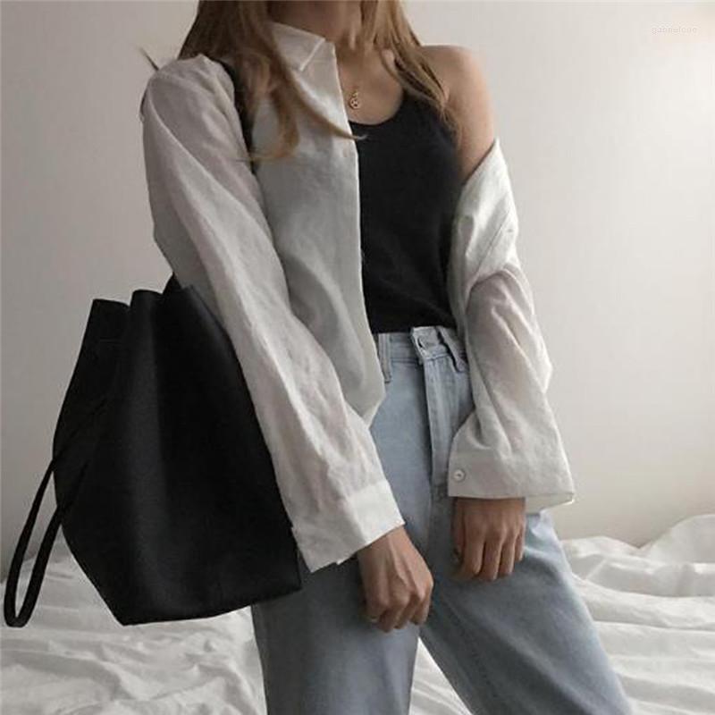 

Evening Bags 2022 Woman Shoulder Fashion PU Leather Handbags Women Bucket Designer Casual Hand Bag High Quality Totes, Light brown