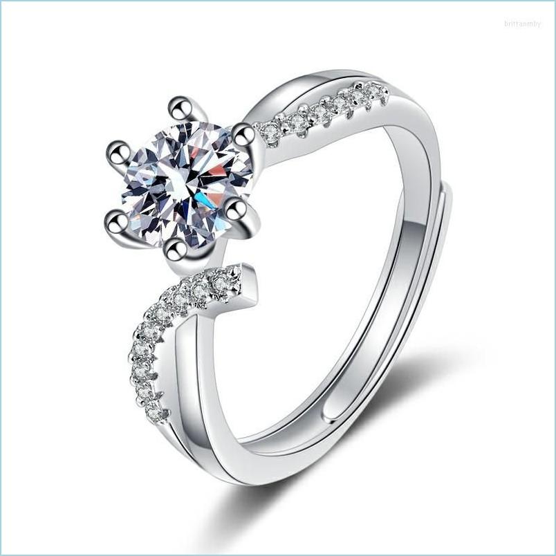 

Cluster Rings Cluster Rings 925 Sterling Sier For Women Cubic Zirconia Cross Ring Bridal Wedding Engagement Trendy Jewelry Bijoux Fe Dh7Iq