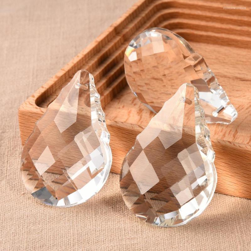 

Beads 2Pc 50mm Clear Crystal Charms Pendants Lampwork Glass Droplet For Prism Chandelier Hanging Party Wedding Decoration