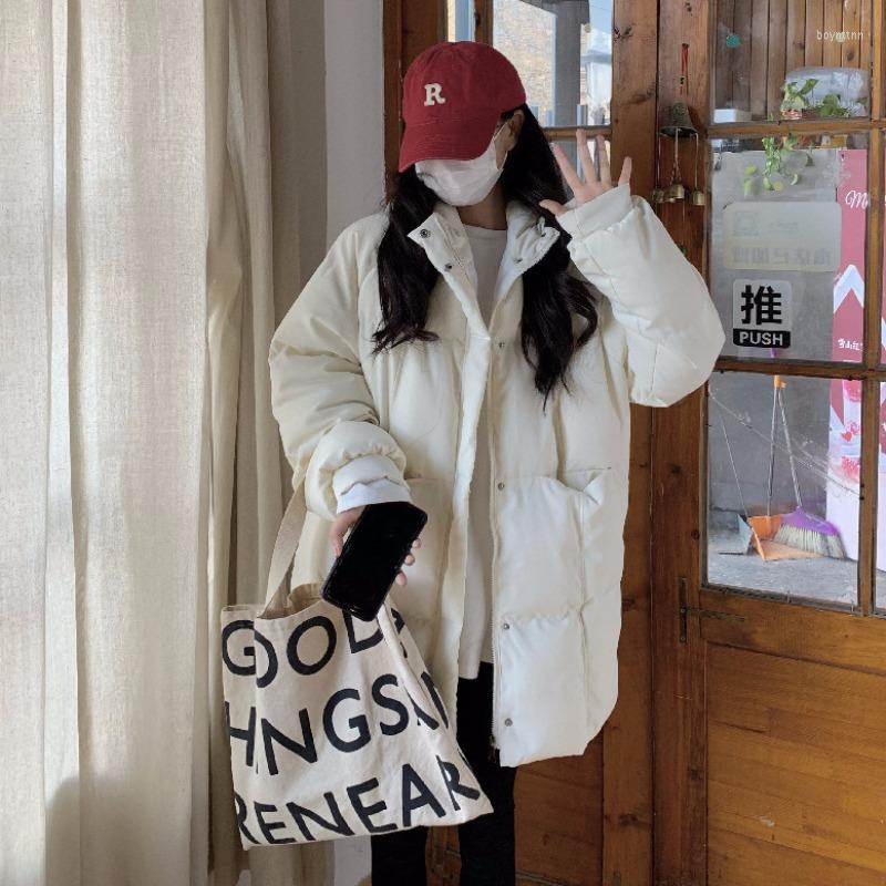 

Women's Down NKSFFA 2022 Mid-length Long Sleeve Cotton Jacket Women Thicken Bread, See chart