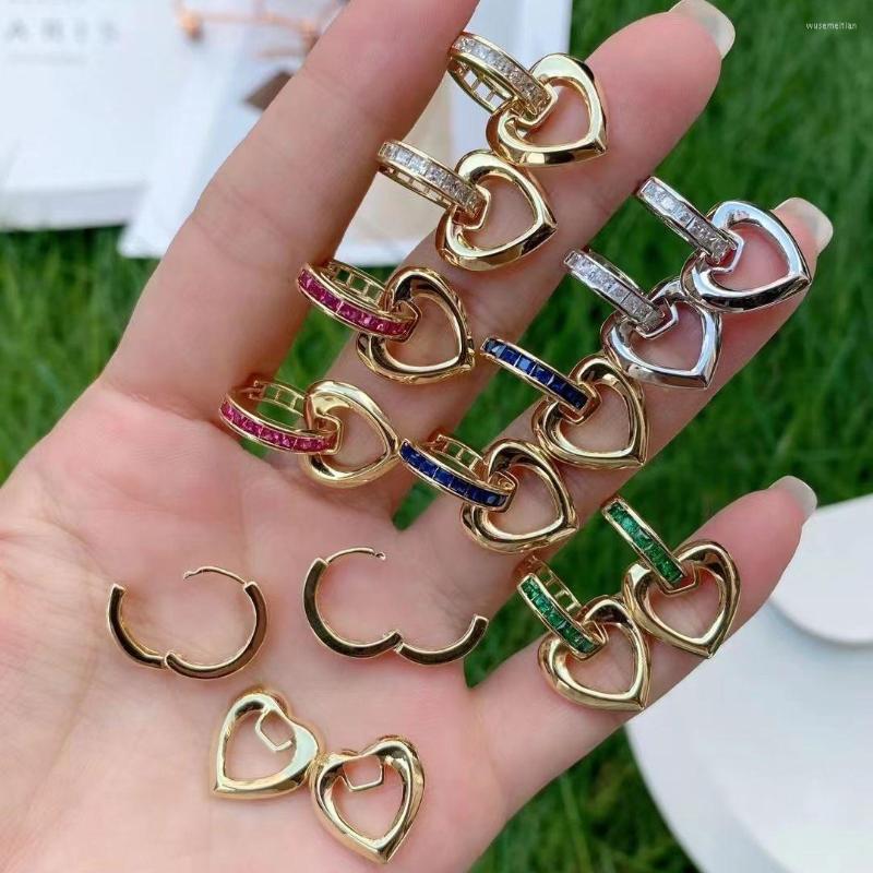 

Dangle Earrings 5 Pairs Hollow Heart Simple Heart-shaped Sweet Love For Women Fashion Ear Cuff Piercing Earring Gift