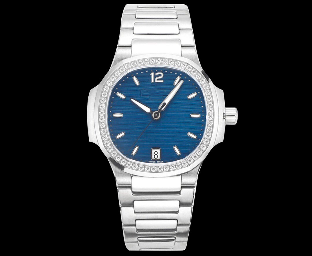 

TOP mens watch cal.324C automatic machinery movement watches 35.2mm-8.62mm diamond watch 316L fine steel case strap 03, Black