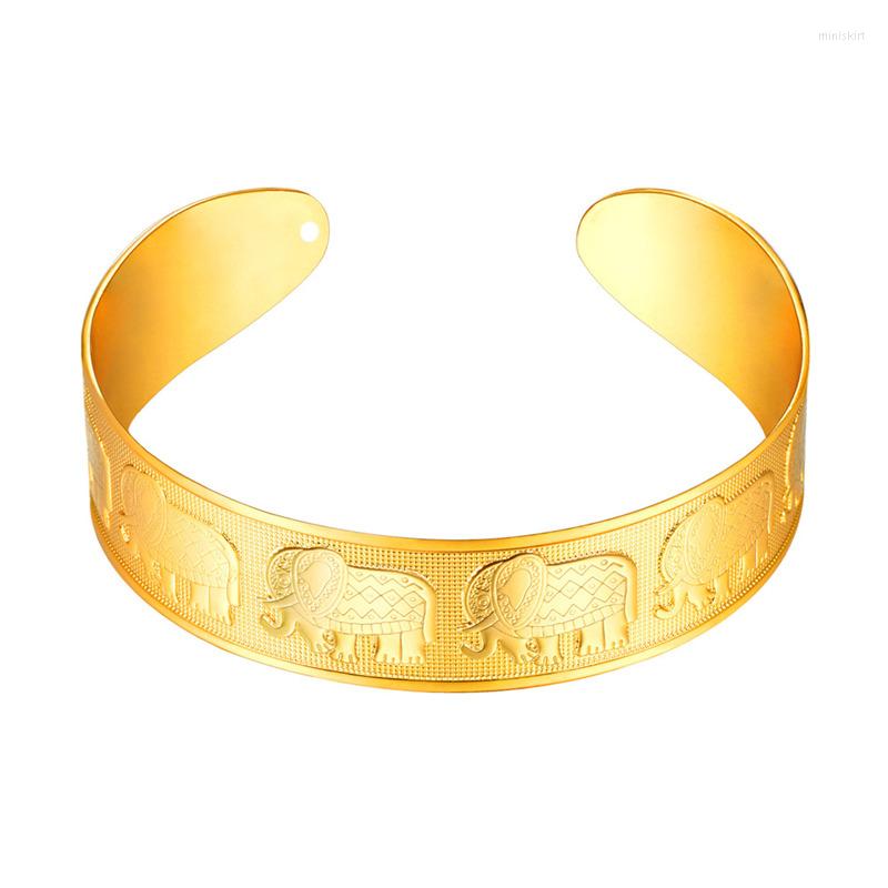 

Bangle Collare Elephant Bracelet For Women Animal Open Cuff Bangles Gold/Silver Color Bracelets Men Jewelry H033