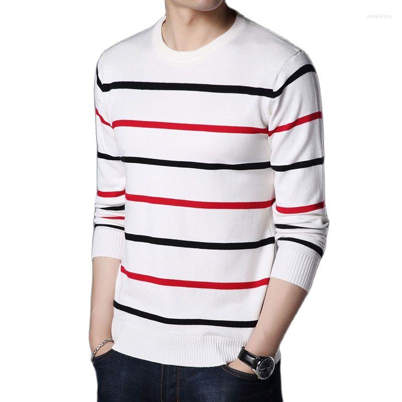 

Men's Sweaters SHiONFA Men's Knitted Sweater Shirt Stripe Patchwork Long Sleeve Pullover Spring Casual Jumper Comfy Clothing For Autumn, Blue