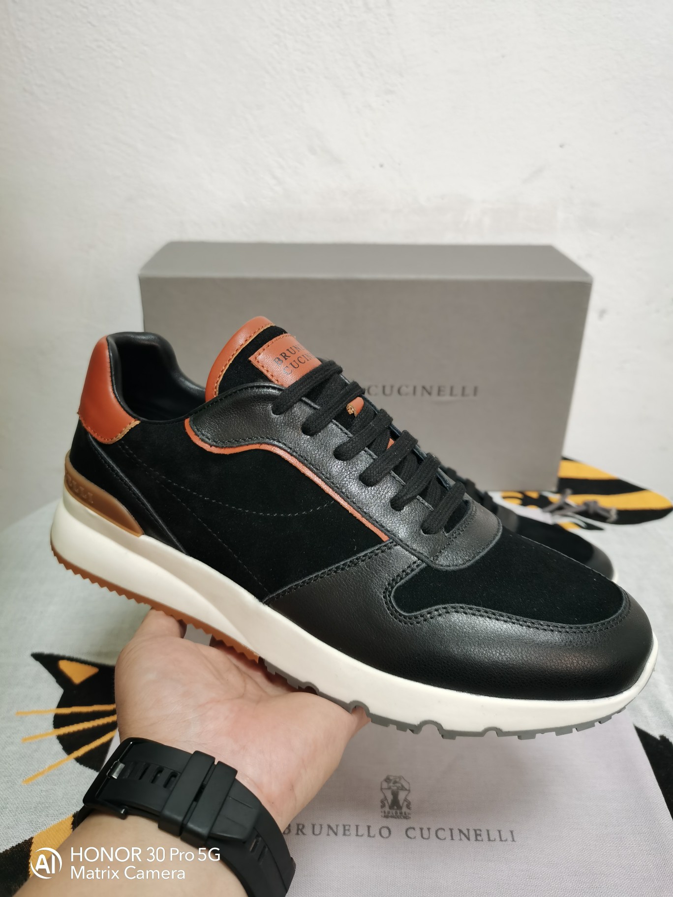 

Real leather Mens casual falts shoes lace up Loro Walk luxury sneakers BRUNELLO runner sneaker Mocassin big size 45 46