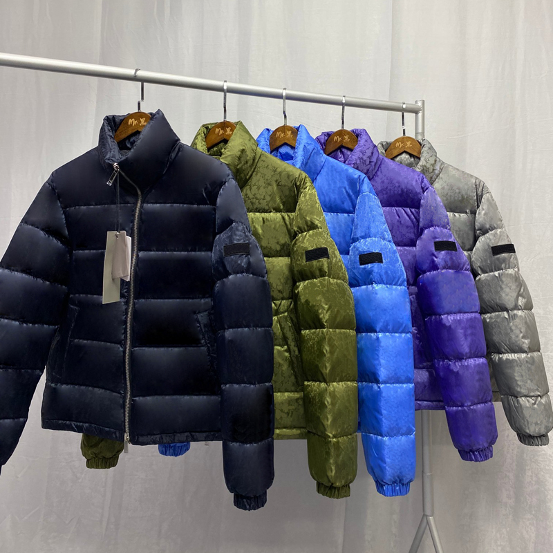 

New Color Down Jackets Men Women Puffer Jacket Oblique Full Body Letter Appliques Designer Male Warm Zipper Outwear Gentlemen Stand Collar Winter Coat Parkas, Customize